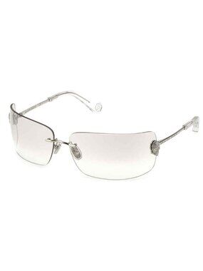 NEW PHILIPP PLEIN SPP027V 579X SILVER SHIELD WOMEN SUNGLASSES
